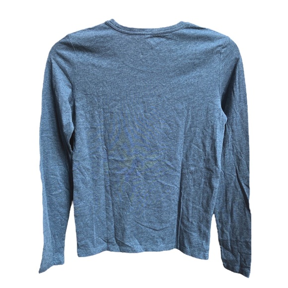 Everlane The Organic Cotton Long Sleeve Crew Neck Tee Heather Blue Size XSmall - Picture 2 of 7